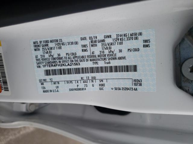 2019 FORD RANGER XL 1FTER4FH2KLA21563