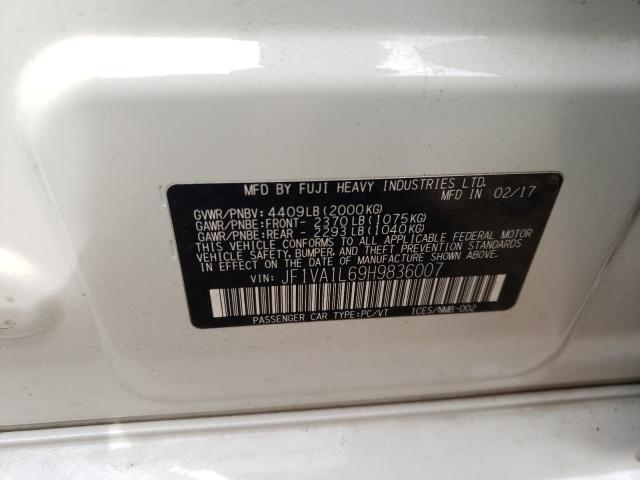 2017 SUBARU WRX LIMITE JF1VA1L69H9836007