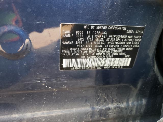 2019 SUBARU ASCENT LIM 4S4WMAJD6K3413060