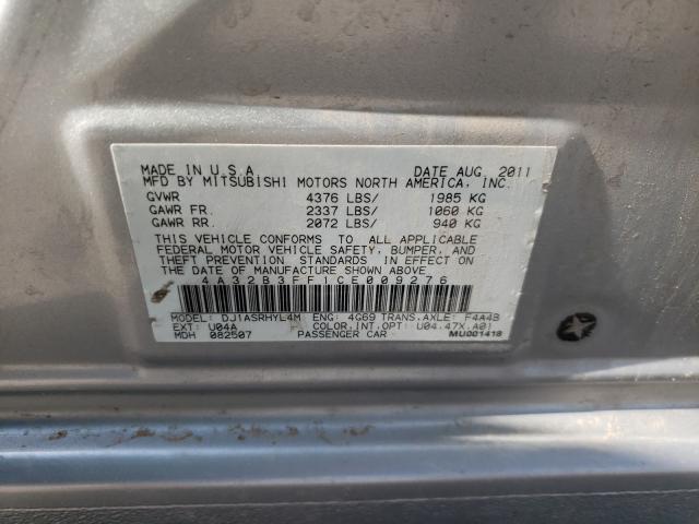 2012 MITSUBISHI GALANT ES 4A32B3FF1CE009276