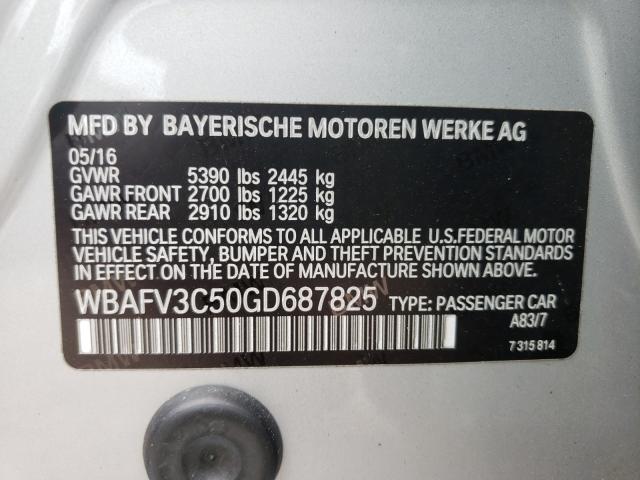 2016 BMW 535D WBAFV3C50GD687825