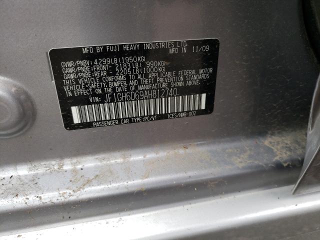 2010 SUBARU IMPREZA OU JF1GH6D69AH812740