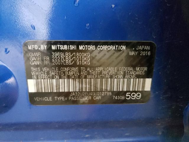 2016 MITSUBISHI LANCER JA32U2FU4GU012785