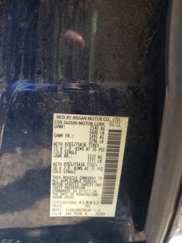 2011 SUZUKI EQUATOR RM 5Z61D0EV8BC418452