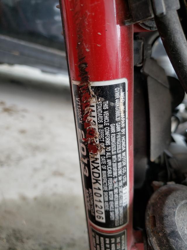 2013 HONDA VT1300 CX JH2SC61NXDK101206
