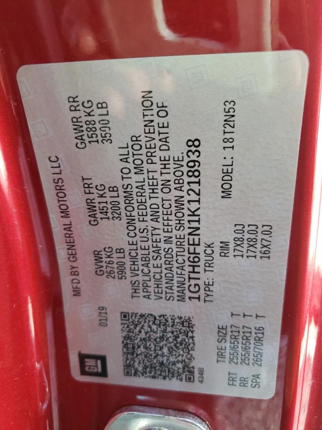 2019 GMC CANYON ALL 1GTH6FEN1K1218938