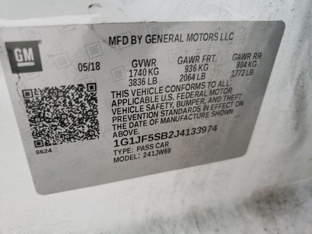 2018 CHEVROLET SONIC PREM - 1G1JF5SB2J4133974