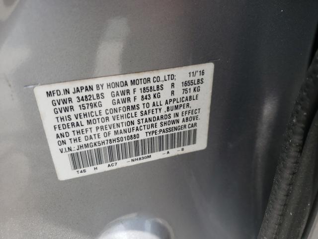 2017 HONDA FIT EX/EXL JHMGK5H78HS010880