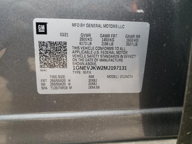 2021 CHEVROLET TRAVERSE R 1GNEVJKW2MJ197131