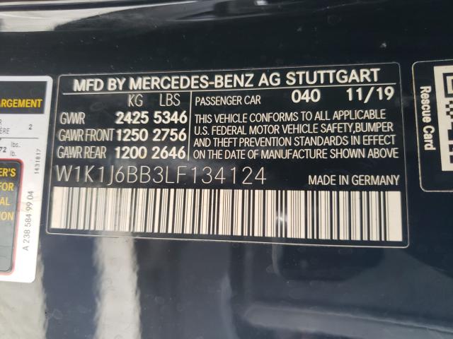 2020 MERCEDES-BENZ E AMG 53 W1K1J6BB3LF134124
