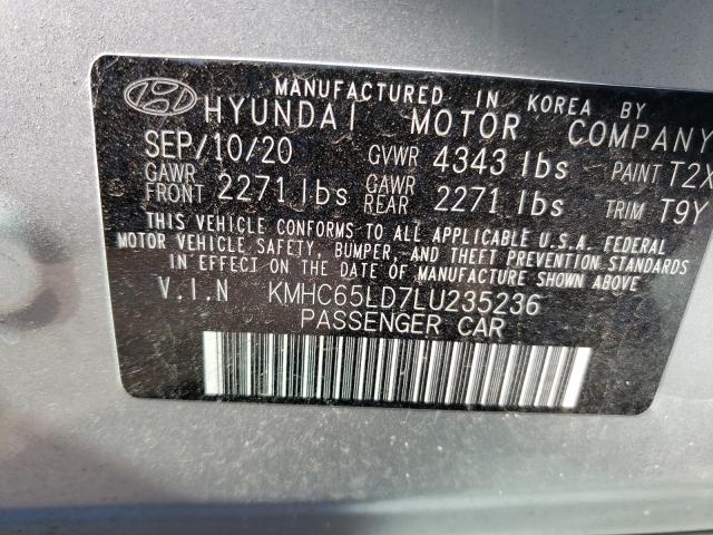 2020 HYUNDAI IONIQ SE KMHC65LD7LU235236