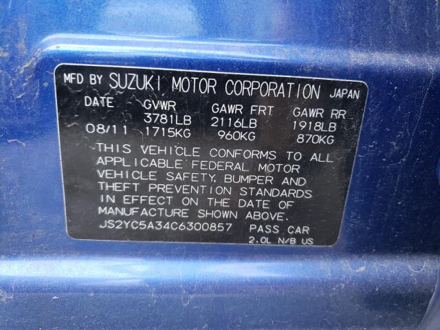 2012 SUZUKI SX4 LE JS2YC5A34C6300857