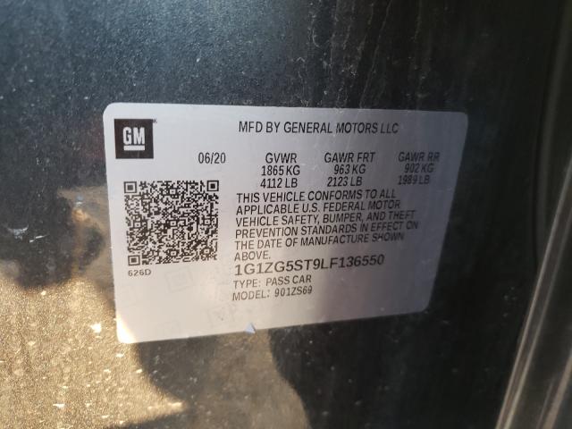 2020 CHEVROLET MALIBU RS 1G1ZG5ST9LF136550