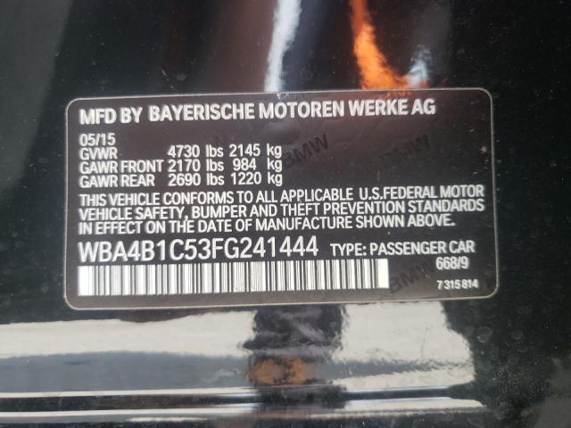 2015 BMW 435 I GRAN WBA4B1C53FG241444