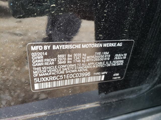 2014 BMW X5 XDRIVE5 5UXKR6C51E0C03996