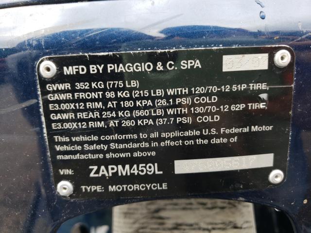 2007 VESPA GTS 250 ZAPM459L475005617