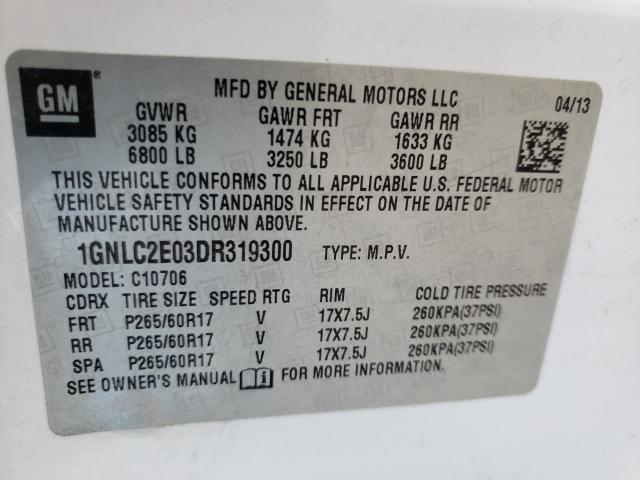 2013 CHEVROLET TAHOE POLI 1GNLC2E03DR319300