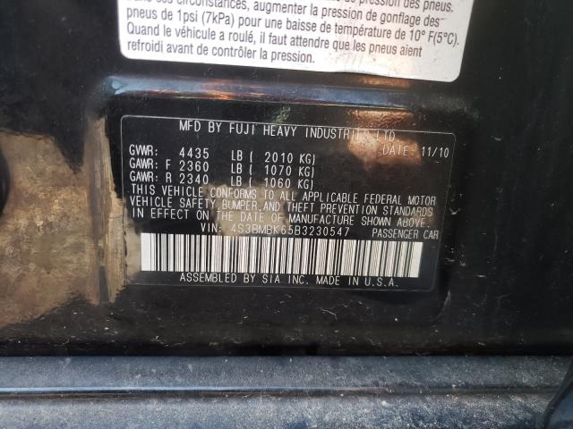 2011 SUBARU LEGACY 4S3BMBK65B3230547