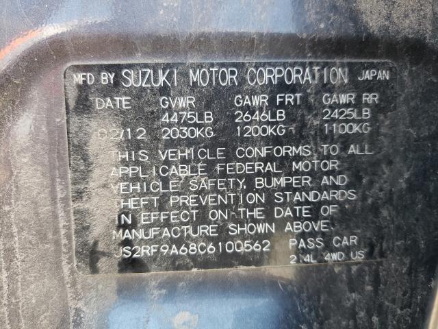 2012 SUZUKI KIZASHI SP JS2RF9A68C6100562