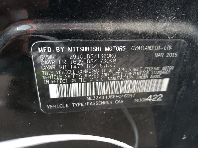2015 MITSUBISHI MIRAGE DE ML32A3HJ6FH046997