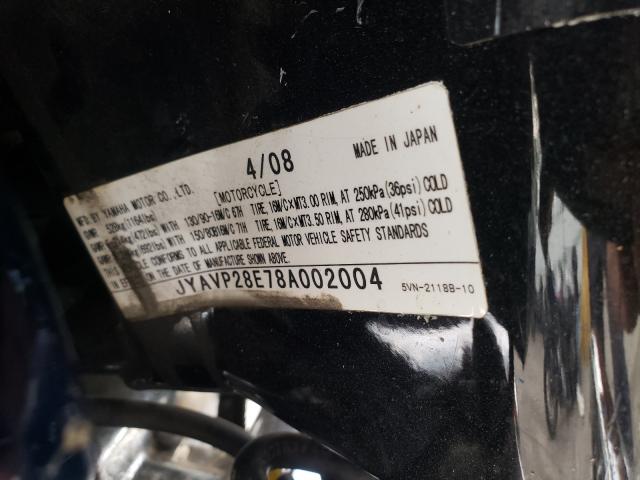 2008 YAMAHA XV1700 A JYAVP28E78A002004