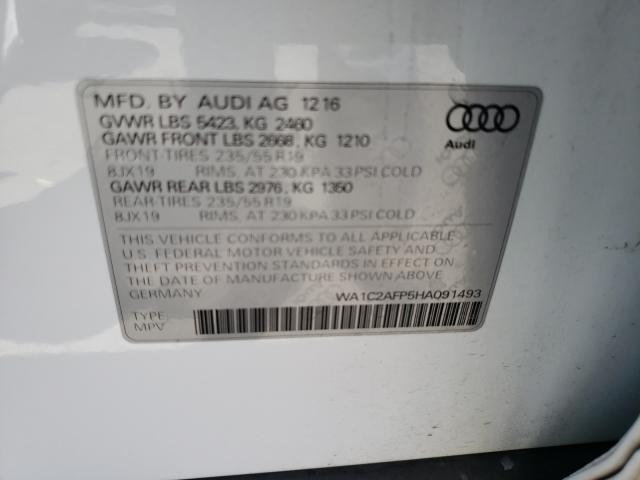 VIN WA1C2AFP5HA091493 2017 Audi Q5, Premium no.10