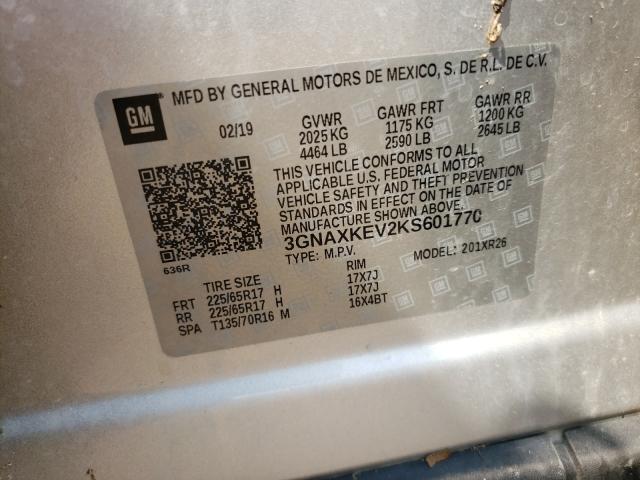 2019 CHEVROLET 1500 454SS 3GNAXKEV2KS601770