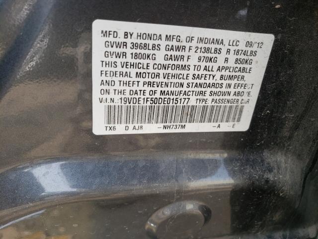 2013 ACURA ILX 20 PRE 19VDE1F50DE015177