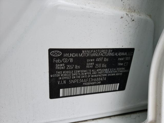 2018 HYUNDAI SONATA SPO - 5NPE34AF3JH688474