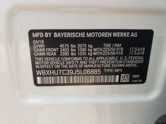 2018 BMW X1 SDRIVE2 WBXHU7C39J5L06885