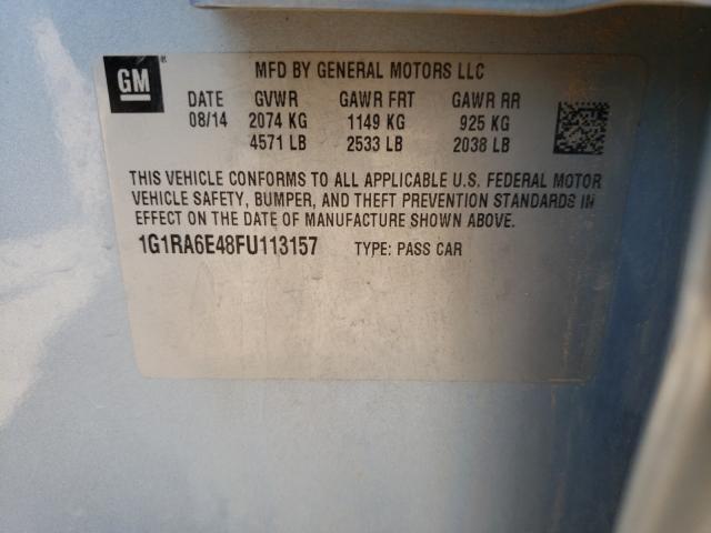 VIN 1G1RA6E48FU113157 2015 Chevrolet Volt no.10