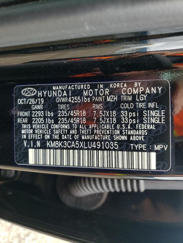 2020 HYUNDAI KONA LIMIT KM8K3CA5XLU491035