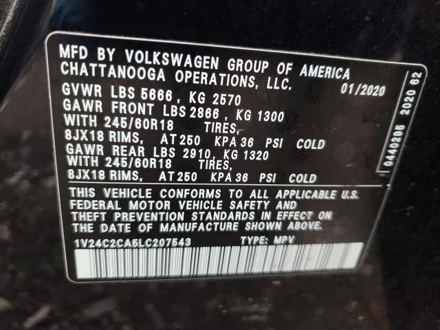2020 VOLKSWAGEN ATLAS CROS 1V24C2CA5LC207543