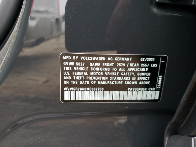 2021 VOLKSWAGEN ARTEON SEL WVWSR7AN6ME007206