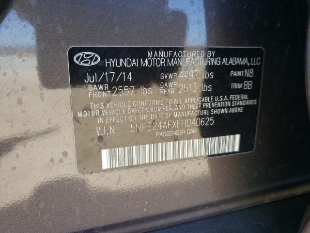 2015 HYUNDAI SONATA SE 5NPE24AFXFH040625