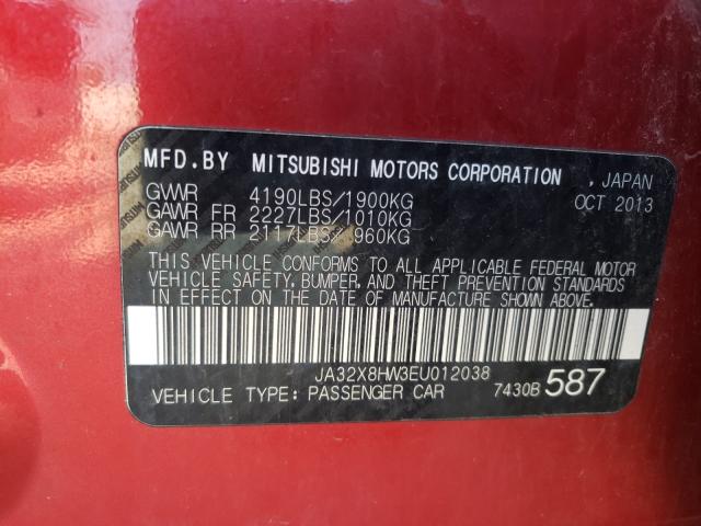 2014 MITSUBISHI LANCER GT JA32X8HW3EU012038