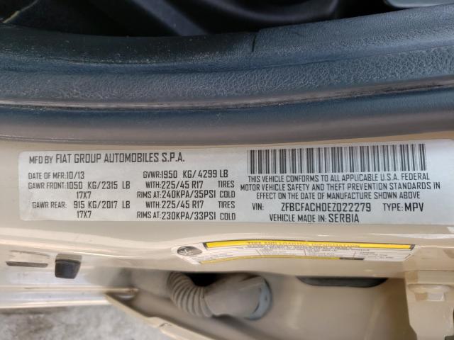 2014 FIAT 500L LOUNG ZFBCFACH0EZ022279