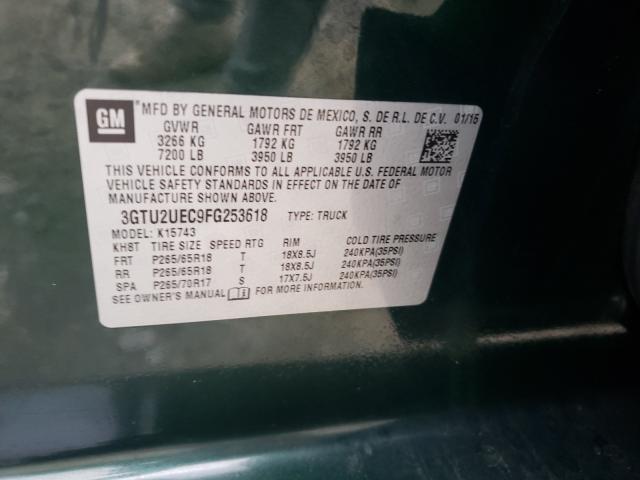2015 GMC SIERRA 3GTU2UEC9FG253618