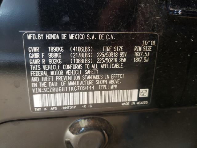 2019 HONDA HR-V SPORT 3CZRU6H11KG709444
