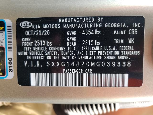 2021 KIA K5 LXS 5XXG14J20MG039338