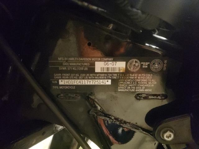 2007 HARLEY-DAVIDSON FLHTCUI 1HD1FC4117Y725141