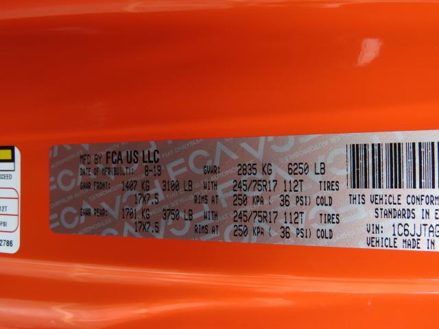 2020 JEEP GLADIATOR 1C6JJTAG3LL142786