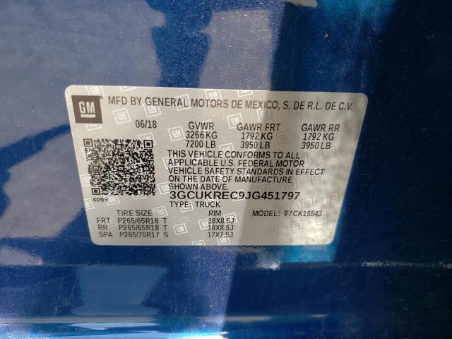 2018 CHEVROLET SILVRDO LT 3GCUKREC9JG451797