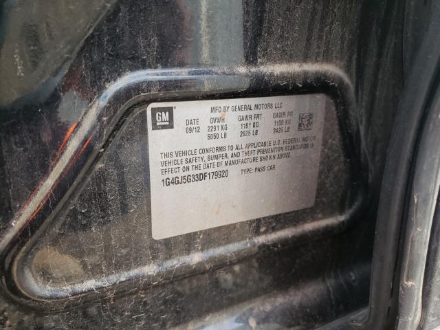 2013 BUICK LACROSSE T 1G4GJ5G33DF179920