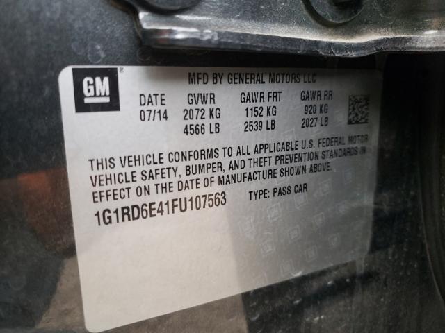 VIN 1G1RD6E41FU107563 2015 Chevrolet Volt no.10