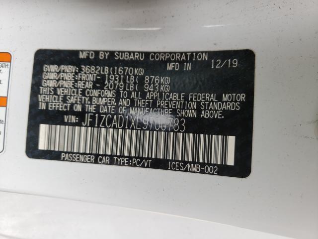 2020 SUBARU BRZ TS JF1ZCAD1XL9700783