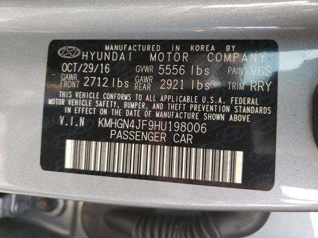 2017 GENESIS G80 ULTIMA KMHGN4JF9HU198006