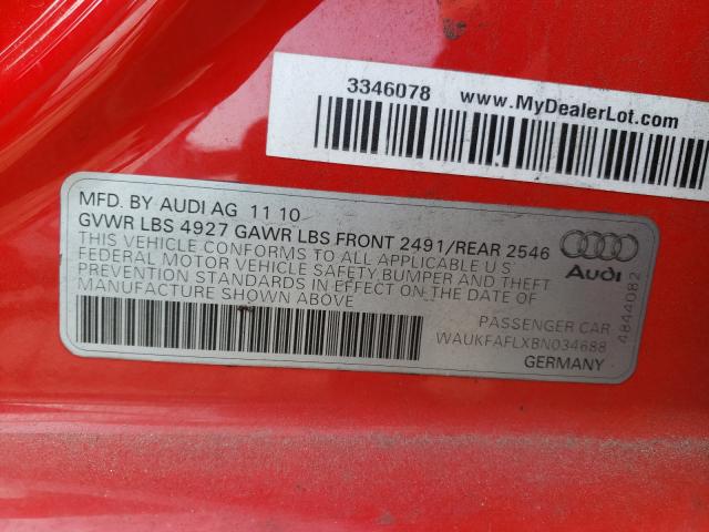 2011 AUDI A4 PRESTIG WAUKFAFLXBN034688