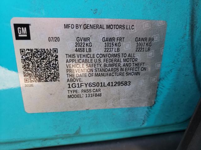 2020 CHEVROLET BOLT EV LT 1G1FY6S01L4129583