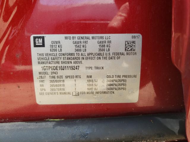 2018 GMC CANYON SLT 1GTP6DE10J1119247